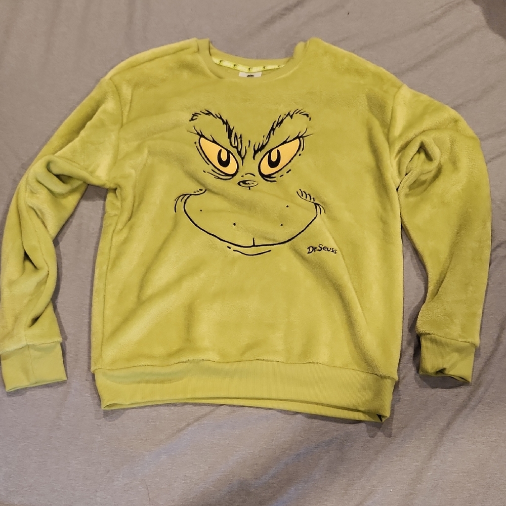 Dr. Seuss Lime Green Grinch Pullover